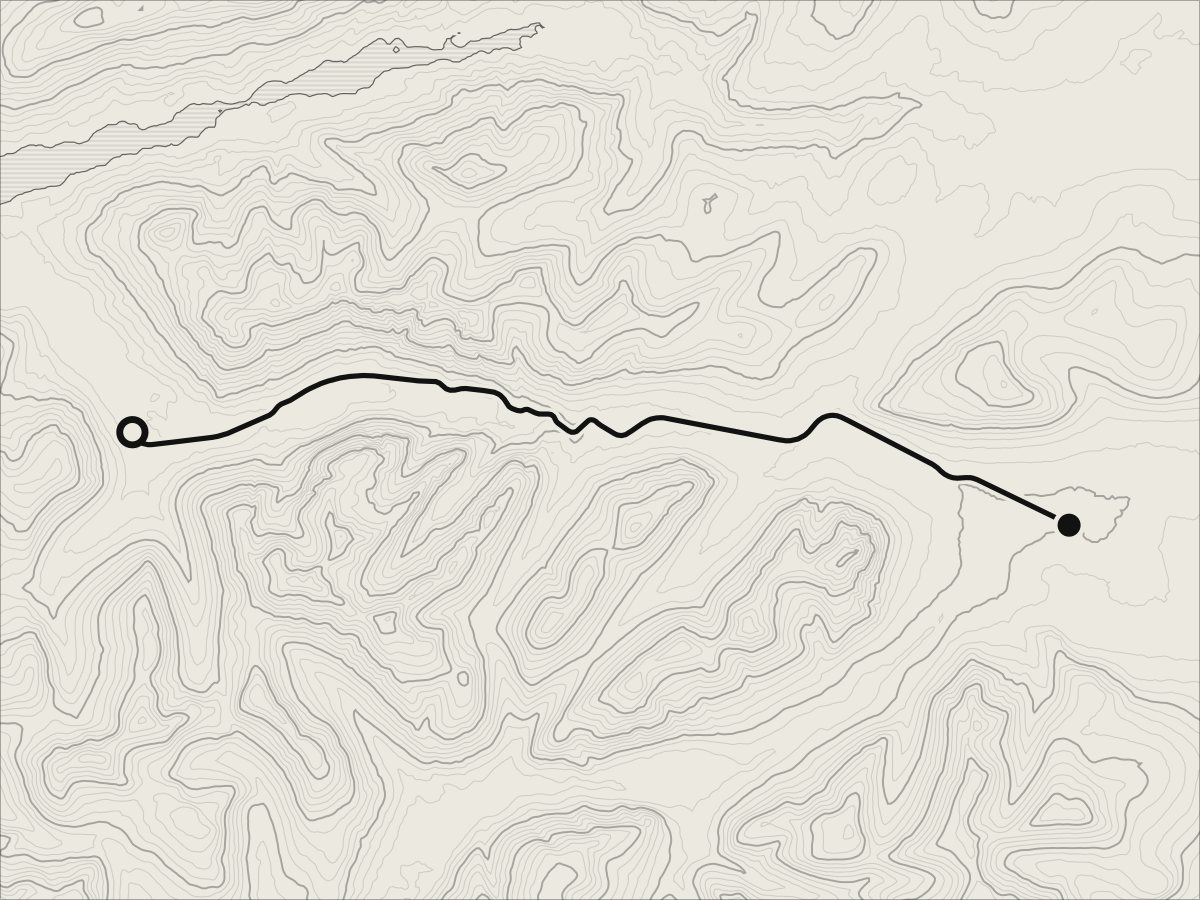 Map of The A82 through Glen Coe, from Glen Coe up to Rannoch Moor, on its contours.