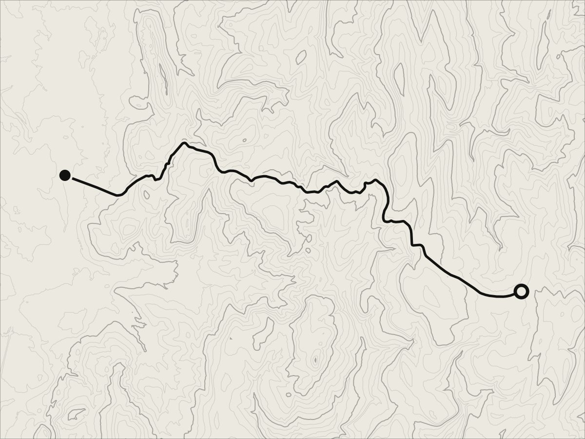 Map of The Cat and Fiddle, from Macclesfield to Buxton, on its contours.