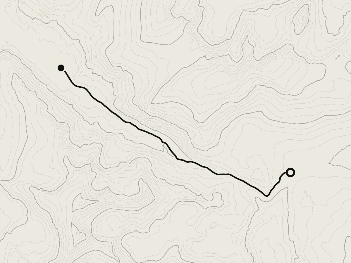 Map of Llanberis Pass, from Nant Peris to Pen-y-Gwryd, on its contours.